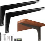 Heavy-duty Black Mantel Shelf Brackets For 16"-20" Shelves (set Of 2) New. Price: $103.99.