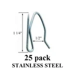 Stainless Steel Drapery Pins Hooks For Pleated Draperies Heavy Duty (25-PACK) New. Price: $14.95.