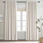 Topfinel Cream Linen Blackout Curtains 84 Inch Long For Bedroom Living Room, New. Price: $31.95.