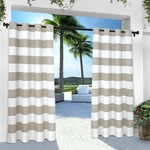 Cabana Stripe Indoor/outdoor Light Filtering Grommet Top Curtain Panel, 54"X96", New. Price: $37.20.
