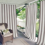 Elrene Home Fashions Highland Stripe Indoor Outdoor Curtain Panel 50X95 Gray Whi New. Price: $57.45.