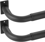 Curtain Rods For Windows To 48"-84"(2 Pack), Matte Black New. Price: $59.94.