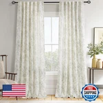 Meikelor Green Floral Curtains 108 Inch Length Back Tab Farmhouser Living Room New. Price: $95.16.