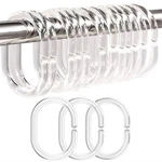 24 Pcs Shower Curtain Rings, Plastic Clear Hooks, C-shaped Rin... New. Price: $11.89.