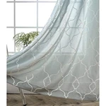 Miuco Moroccan Embroidered Semi-sheer Curtains Faux Linen Grommet Window Panel New. Price: $30.95.