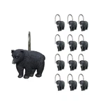 Sunlit Rustic Decorative Shower Curtain Hooks, Black Bear New. Price: $14.52.