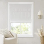 Madison Park Cordless Roman Shades, 29"W X 64"H, Total Blackout - White Slub New. Price: $77.99.