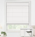 Lazblinds No Drill Roman Shades For 29"W X 64"H, Light Filtering - Off White New. Price: $89.99.