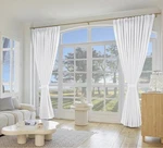 Mumfas Pinch Pleated Blackout Linen Curtain Room Darkening Thermal Insulated New. Price: $100.00.