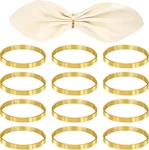 Round Modern Gold Rings Set Of 12, Perfect For Cloth Napkins, Weddings, New. Price: $8.08.