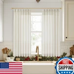 Shineland Sheer Pinch Pleated Short Window Curtains 54" Length New. Price: $50.19.