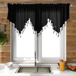 Jaijy Sheer Beaded Ascot Semi Voile Solid 51"W X 23"L (pack Of 3), Black New. Price: $14.43.