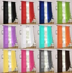 2 Piece Sheer Voile Rod Pocket Window Panel Curtain Drapes Many Sizes & Colors New. Price: $9.23.