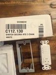 Somfy Decoflex Channel White Switch Decora Rts C112.130 1811071 For Shades Open. Price: $200.00.