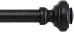 Mode Farmhouse Curtain Rod 1/8" Weathered Black 36-72" Open. Price: $29.99.