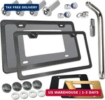 Bggtmo Anti Theft License Plate Frames - Carbon Fiber Metal Aluminum Number New. Price: $48.85.
