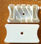 (2) Champion Bottom Rail End Caps Cordless For 2" Horizontal Mini Blind 240606 Open. Price: $6.85.