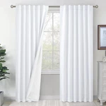 Bgment White Blackout Curtains For Bedroom 108 Inch Length 2 Panels, Thermal Open. Price: $28.99.