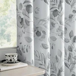 100% Blackout Curtains 84 Inches Long For Bedroom, Grey Floral Printed Curtai... New. Price: $65.40.