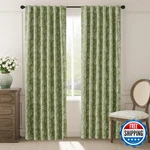 Jinchan Blackout Floral Curtains For Bedroom 84 Inches Long White Sage Green New. Price: $59.83.