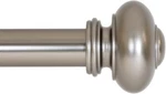 Ivilon Drapery Window Curtain Rod - Knob Design 1 28 To 48 Satin Nickel New. Price: $24.99.