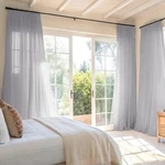 Chadmade Semi Sheer Curtain For Bedroom Living Panels Set 102 Inches L... New. Price: $178.96.