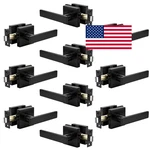 Knobonly 10 Pack Square Passage Door Levers Interior Black Handles Hallway New. Price: $189.76.