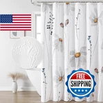 Qiyi Floral Shower Curtain, 3D Embossed Butterflies Flower Bathroom Wat New. Price: $46.52.