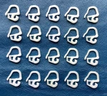 Ikea Kvartal Curtain Hooks 20 Pieces Replacement 701.886.83 / New Old Stock Open. Price: $9.95.