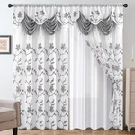 Petrichor Embroidered Sheer Curtain 2 Panel Set Luxury Window Home Decor New. Price: $78.99.