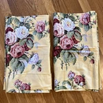 Set 2 Ralph Lauren Kathleen Floral Valence Curtain Drapes Roses Granny Cottage Open. Price: $120.00.