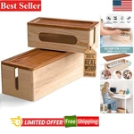 Elegant Set Of 2 Natural Wood Cable Management Boxes - Large & Medium Sizes New. Price: $54.89.