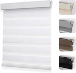 Joydeco No Drill Zebra Blinds For Windows White, 22" X 75" New. Price: $19.99.
