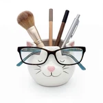 Luvberries White Cat Eyewear Holder, Multi-purpose Accessories For New. Price: $24.34.