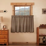Wyatt Tier Set 36X36 Country Cottage Farmhouse Cotton Plaid Khaki Moss Green Vhc New. Price: $37.75.