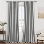 Nanspring Charcoal 100 Blackout Linen Curtains 96 Inches Long For Bedroom Back New. Price: $108.29.