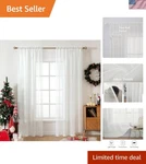 2 Solid Color Sheer Window Curtains Elegant Voile Panels/drapes... New. Price: $30.55.