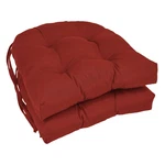 Blazing Needles Solid Twill U-shaped Tufted Chair Cushions Set Of 2 16 Ruby Red New. Price: $62.73.