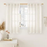 Lamit Inch Semi Sheer Window Linen 34"W X 54"L (pack Of 2), Cream New. Price: $40.90.