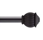 Kenney Beckett 5/8" Standard Decorative Window Curtain Rod, 48-86", Black New. Price: $23.99.