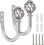 Sumnacon Set Of 2 Metal Curtain Holdbacks - Wall Mounted Drapery Tiebacks Wit New. Price: $17.87.