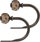 2-PACK Bronze Curtain Holdbacks Decorative Drapery Tiebacks With Leaf Finials New. Price: $18.86.