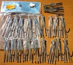 (20) Vintage Kirsch 4 Prong 3" Pleater Hooks 1-3/8" Drop Curtain Drapery Open. Price: $11.85.