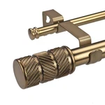 Ilaisihome 1-1/8 Inch Diameter Antique Gold Curtain Rods With Knurl Design New. Price: $77.97.