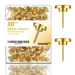 30 Pcs Metal Gold Push Pins For Clear Tacks Walls Flat Thumbta... New. Price: $18.42.