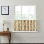 Dorset Gold Floral Tier 24"X 36" Country Curtain Vintage Elegant Vhc Brands New. Price: $22.45.