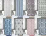 14 Pc Set Shower Curtain Chenille Bath Rug Mat Roller Hooks Kashi Home 9 Designs New. Price: $17.99.