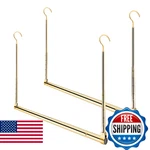 Adjustable Hanging Closet Rod Extender Organizer Heavy Duty Gold 2 Pack New. Price: $63.66.