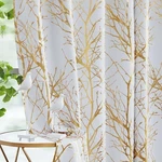 Fmfunctex 100% Blackout Curtains White Gold Tree For Living Room, 84... New. Price: $72.24.