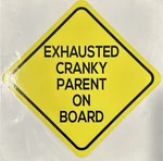 Baby On Board Window Clings: (2) Cranky Parent Novelty New. Price: $5.00.